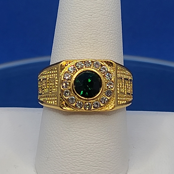 NEW Men's Green Diamond Ring Size 10 - Picture 4 of 8